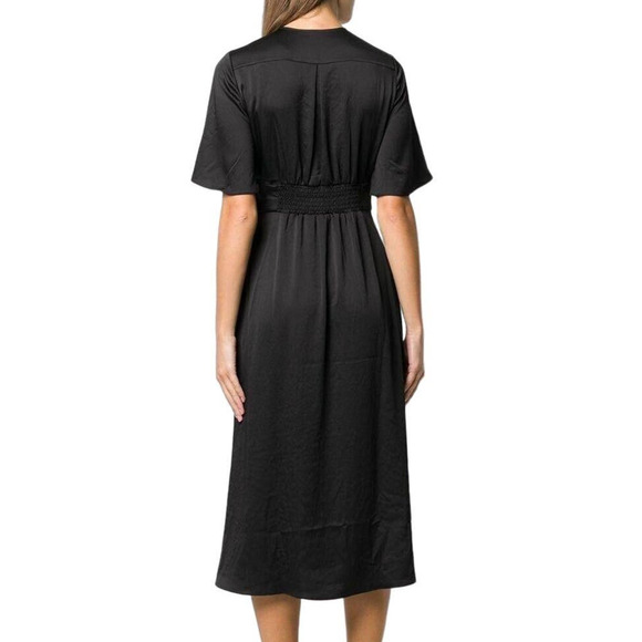 Ba&sh Pamela Dress V Neck Midi Black XS - Picture 4 of 16